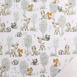 Fabric Cotton Small Forest Animals | Wolf Fabrics