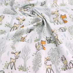 Fabric Cotton Small Forest Animals | Wolf Fabrics