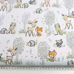 Fabric Cotton Small Forest Animals | Wolf Fabrics