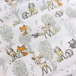 Fabric Cotton Small Forest Animals | Wolf Fabrics