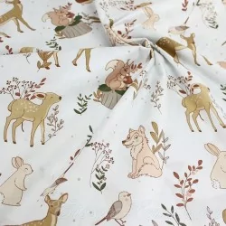 Fabric Cotton Wolf and his Animal Friends | Wolf Fabrics