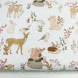 Fabric Cotton Wolf and his Animal Friends | Wolf Fabrics