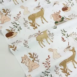 Fabric Cotton Wolf and his Animal Friends | Wolf Fabrics