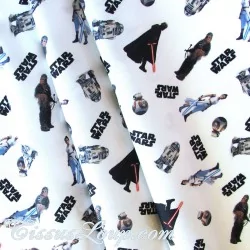 Fabric Cotton Star Wars White Background | Wolf Fabrics