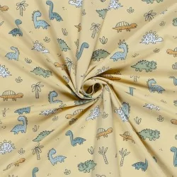 Fabric Jersey Cotton Dinosaurs | Wolf Fabrics