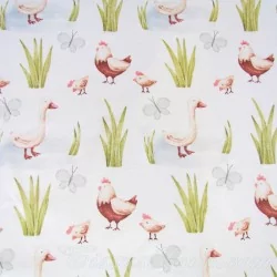 Fabric Cotton Chicken Chicks and Goose | Wolf Fabrics