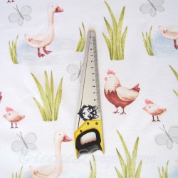 Fabric Cotton Chicken Chicks and Goose | Wolf Fabrics