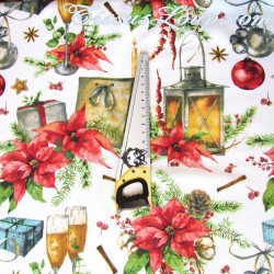 Fabric Cotton Christmas and Champagne | Wolf Fabrics