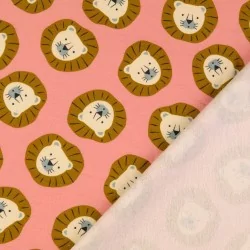 Fabric French Terry Lion Heads | Wolf Fabrics