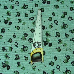 Fabric Double Gauze Cotton Green Flowers | Wolf Fabrics