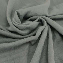 Fabric Double Gauze Cotton Grey | Wolf Fabrics