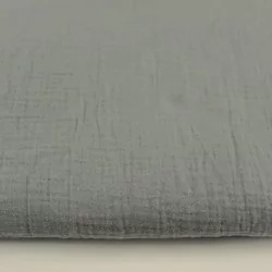 Fabric Double Gauze Cotton Grey | Wolf Fabrics