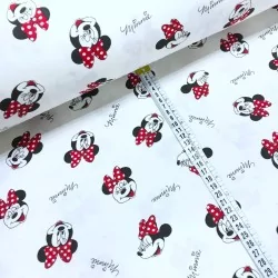 Fabric Double Gauze Cotton Minnie Mouse | Wolf Fabrics