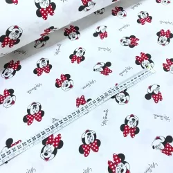 Fabric Double Gauze Cotton Minnie Mouse | Wolf Fabrics