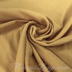 Fabric Double Gauze Cotton Sand Color | Wolf Fabrics
