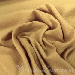 Fabric Double Gauze Cotton Sand Color | Wolf Fabrics