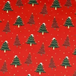 Fabric Cotton Christmas Tree in Red and Green |  Wolf Fabrics