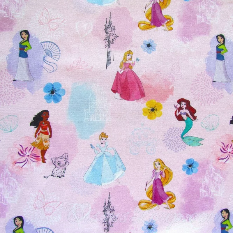 Fabric Cotton Disney Princesses | Wolf Fabrics