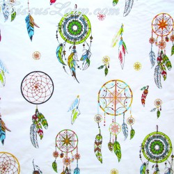 Fabric Cotton Green and Yellow Dreamcatcher | Wolf Fabrics