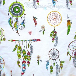 Fabric Cotton Green and Yellow Dreamcatcher | Wolf Fabrics