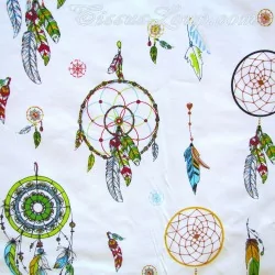 Fabric Cotton Green and Yellow Dreamcatcher | Wolf Fabrics