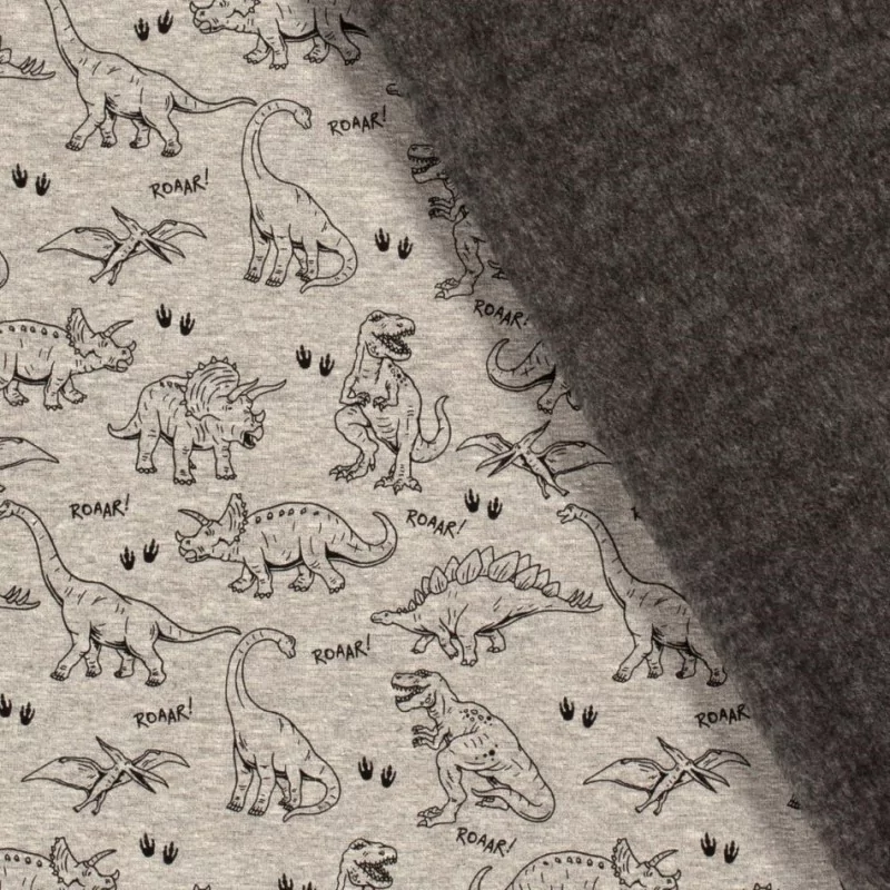 Sweat Fabric Alpine Fleece Dinosaur | Wolf Fabrics