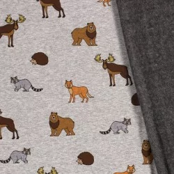 Sweat Fabric Alpine Fleece Forest Animals | Wolf Fabrics