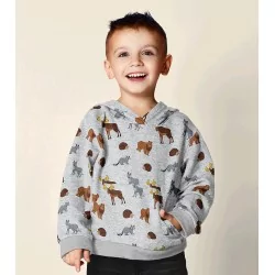 Sweat Fabric Alpine Fleece Forest Animals | Wolf Fabrics