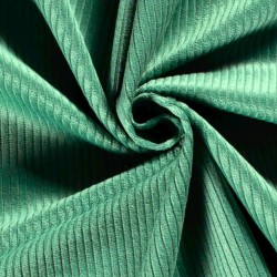 Water Green Corduroy Fabric wide ribs 4.5 mm | Wolf Fabrics