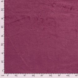 Mauve  Stretch Corduroy Fabric wide ribs 4.5 mm | Wolf Fabrics