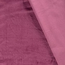 Mauve  Stretch Corduroy Fabric wide ribs 4.5 mm | Wolf Fabrics