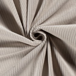 Light Grey Corduroy Fabric with wide ribs 4.5 mm | Wolf Fabrics