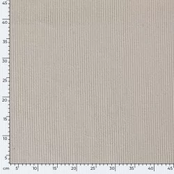 Light Grey Corduroy Fabric with wide ribs 4.5 mm | Wolf Fabrics