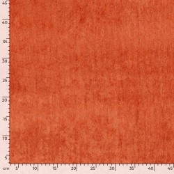 Washed Corduroy Fabric with Fine Ribs Stretch in Terracotta | Wolf Fabrics