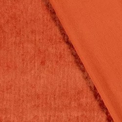 Washed Corduroy Fabric with Fine Ribs Stretch in Terracotta | Wolf Fabrics