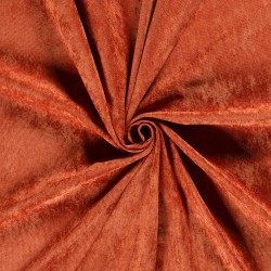 Washed Corduroy Fabric with Fine Ribs Stretch in Terracotta | Wolf Fabrics