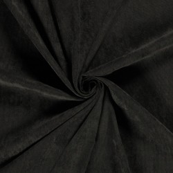 Washed Black Corduroy Stretch Fabric with fine ribs | Wolf Fabrics