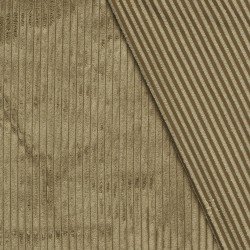 Dark Sand Corduroy Fabric with very wide ribs 11 mm | Wolf Fabrics