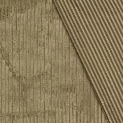 Dark Sand Corduroy Fabric with very wide ribs 11 mm | Wolf Fabrics