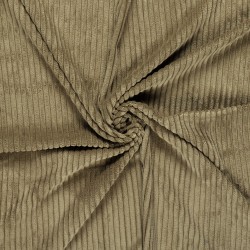 Dark Sand Corduroy Fabric with very wide ribs 11 mm | Wolf Fabrics