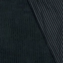 Navy Blue Corduroy Fabric with very wide ribs 11 mm | Wolf Fabrics