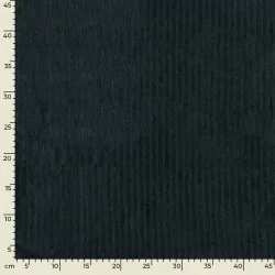 Navy Blue Corduroy Fabric with very wide ribs 11 mm | Wolf Fabrics