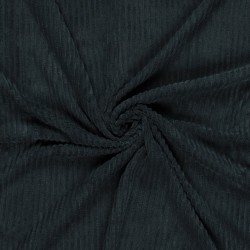 Navy Blue Corduroy Fabric with very wide ribs 11 mm | Wolf Fabrics