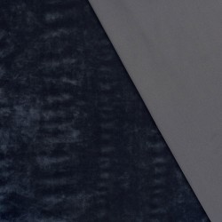 Navy Blue Velvet Jersey Fabric | Wolf Fabrics