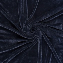 Navy Blue Velvet Jersey Fabric | Wolf Fabrics