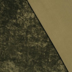 Green Khaki Velvet Jersey Fabric | Wolf Fabrics