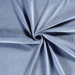 Light Cornflower Blue Cotton Velvet Jersey Fabric | Wolf Fabrics