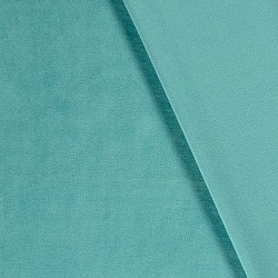 Turquoise Cotton Velvet Jersey Fabric | Wolf Fabrics