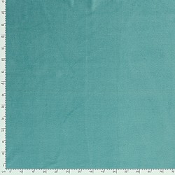 Turquoise Cotton Velvet Jersey Fabric | Wolf Fabrics