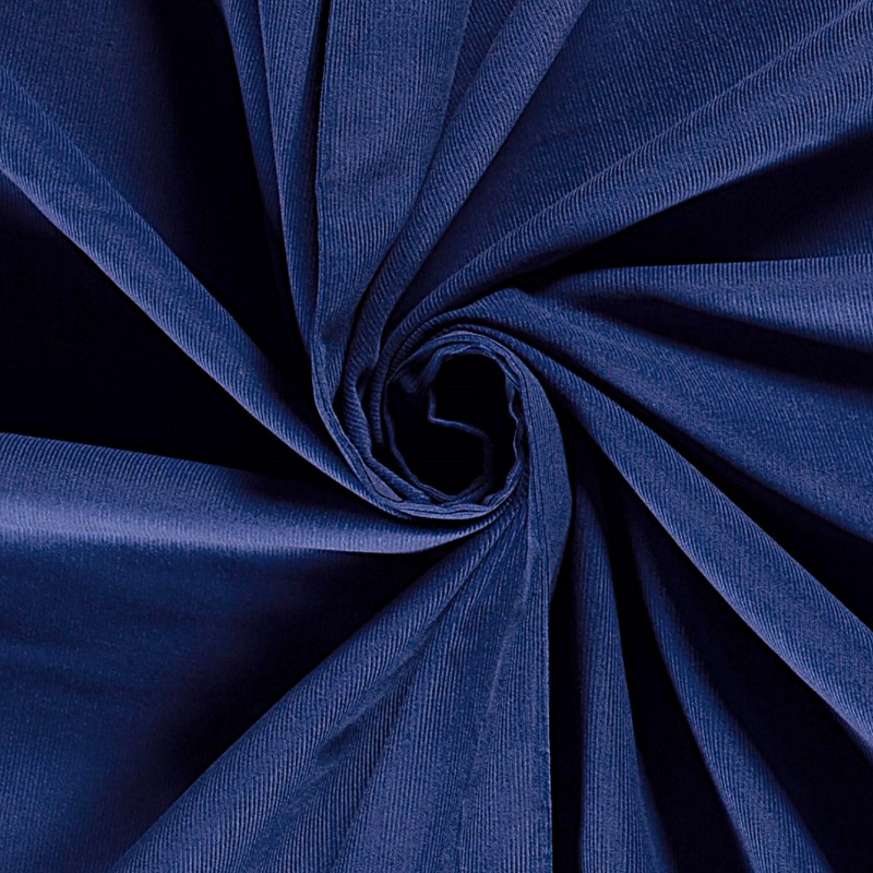 Lightweight Royal Blue cotton Corduroy Fabric | Wolf Fabrics